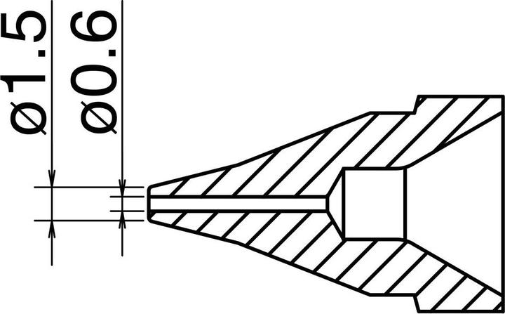 Actual product image Hakko Entlötdüse Serie N61, Abmessung Ø 0,6 mm, Typ SS