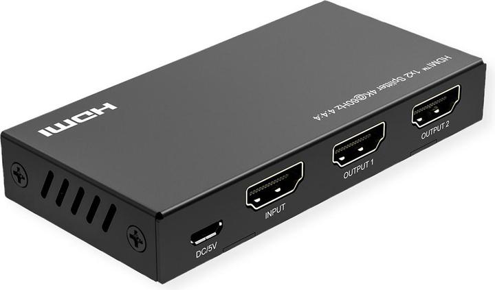 Actual product image Value HDMI splitter 1x2, 4K60Hz