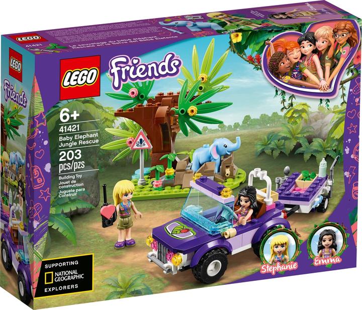 Image du produit LEGO Sauvetage du bébé éléphant avec le transporteur (41421, LEGO Friends)