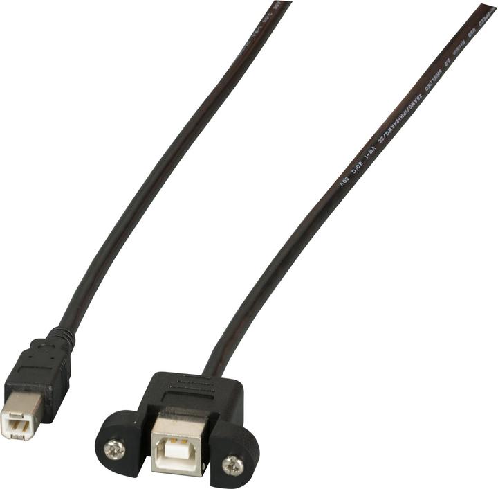 Actual product image EFB Elektronik USB2.0 extension cable B-B,-recessed socket Classic (0.50 m, USB 2.0)