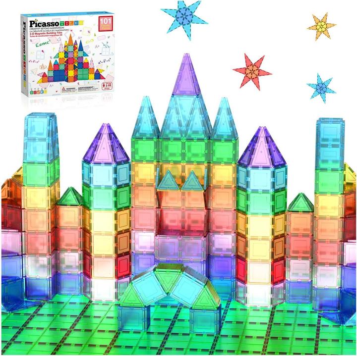 Image du produit Tactic Picasso Tiles - Jeu de construction magnétique 3-D