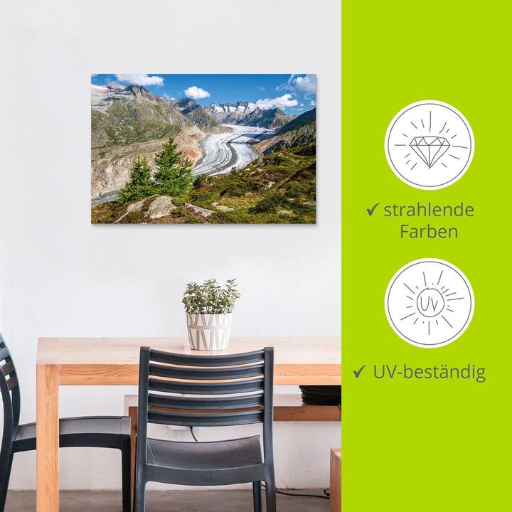 Immagine prodotto Artland Ghiacciaio dell'Aletsch Svizzera U4TQ (60 x 40 cm)