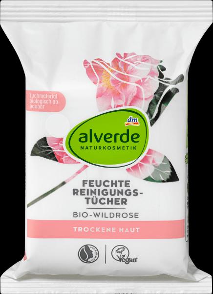 Actual product image dm alverde Organic Wild Rose Cleansing Wipes (Cleaning cloths)