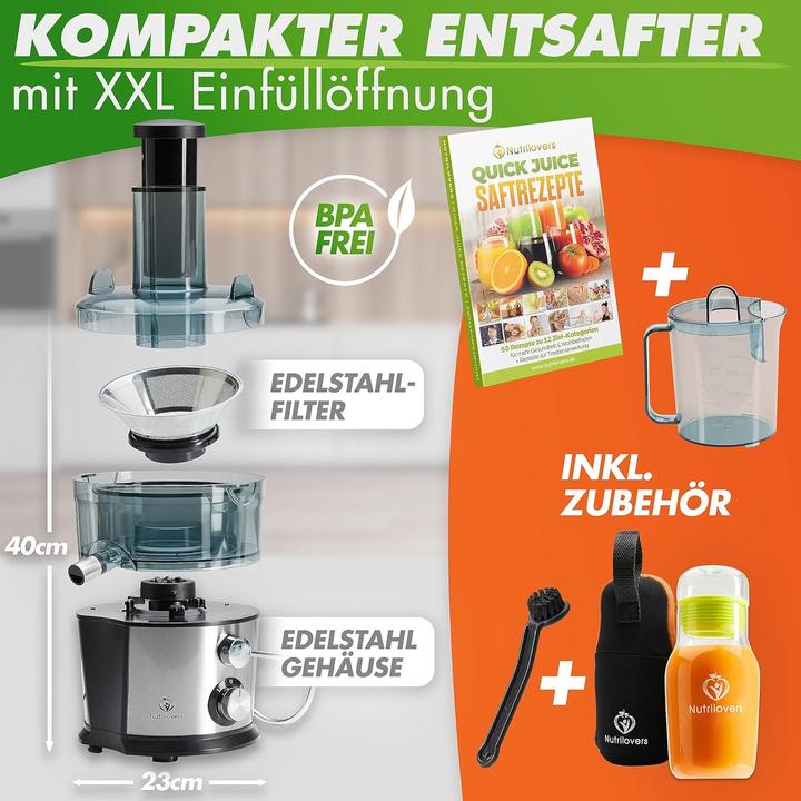 Actual product image Nutrilovers Quick-Juicer