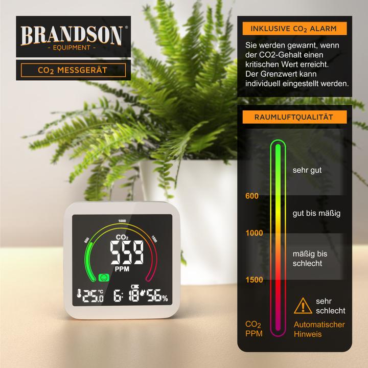 Actual product image Brandson CO2 meter