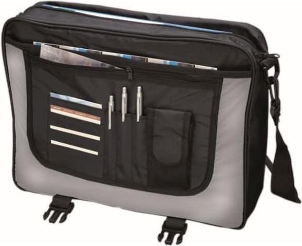 Image du produit Lightpak Sac à bandoulière Wave, en polyester résistant, env. 31 × 40 × 10 cm, noir/gris