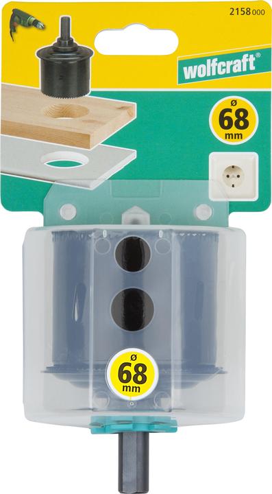 Immagine prodotto wolfcraft wolfcraft 1 Lochsäge mit Auswerfer ø68 mm (12 mm)