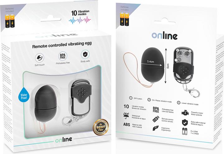 Actual product image Online Vibro egg with remote control, size S