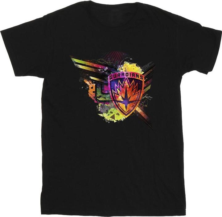 Actual product image Mens Guardians Of The Galaxy Abstract Shield Chest T-Shirt (M)