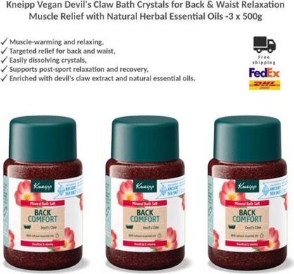 Produktbild Kneipp Vegane Badekristalle zur Linderung von Rücken- und Taillenschmerzen mit Teufelskralle 500g