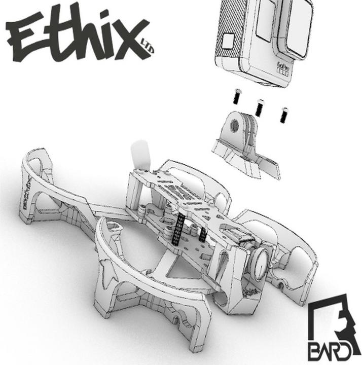 Actual product image Ethix CineRat 3D printed parts (FPV accessories, Propeller protection, Drone protection)