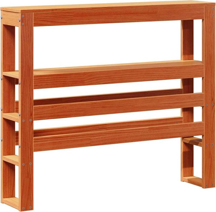 Actual product image VidaXL Solid wood bed Wooden bed Bed pallet bed with headboard 180x200cm pine (180 x 200 cm)
