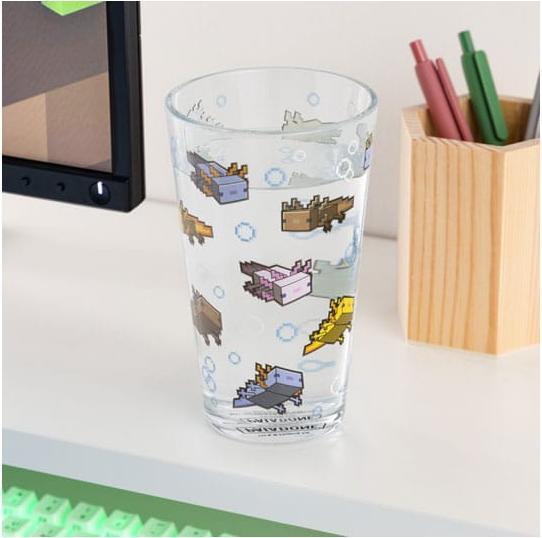 Actual product image Paladone Products Minecraft Axolotl Glass (400 ml, 1 x)