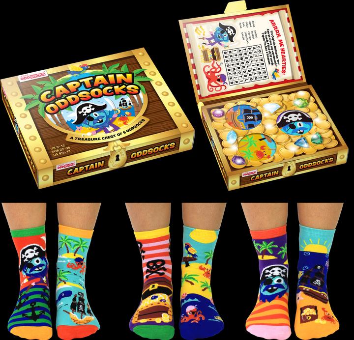 Actual product image United Oddsocks Captain Oddsocks (pack of 3, 27 - 30)