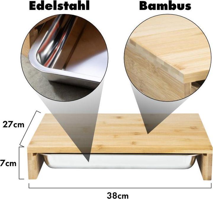 Image du produit Hermex Planche de cuisine Tapis de découpe Planche à découper en bois Planche de travail