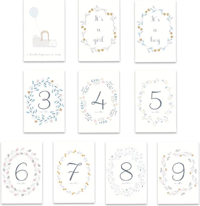 Actual product image Love Kids Milestone cards 9 months pregnancy