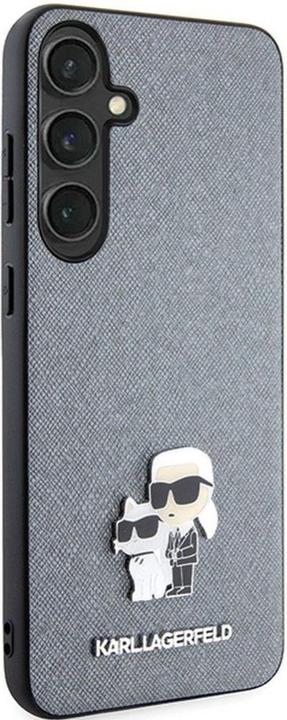 Immagine prodotto Karl Lagerfeld KLHCMPSAKCMPG + S926 valigetta rigida/ grigio Saffiano Karl & Choupette Spilla in metallo (Samsung Galaxy S24+)