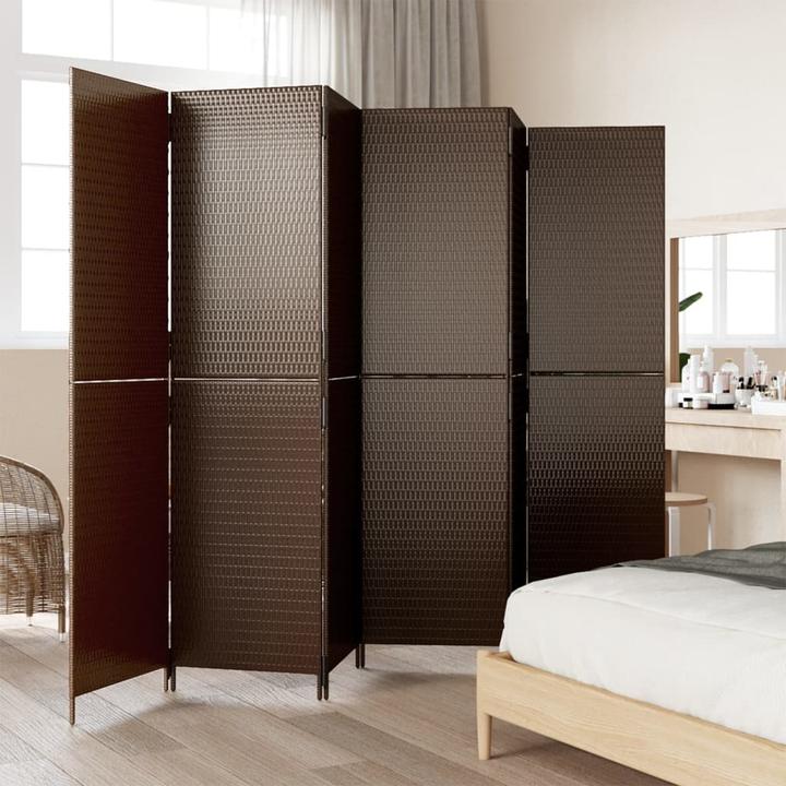 Actual product image VidaXL Screen 6-piece brown poly rattan,Colour: Brown,Material: Poly