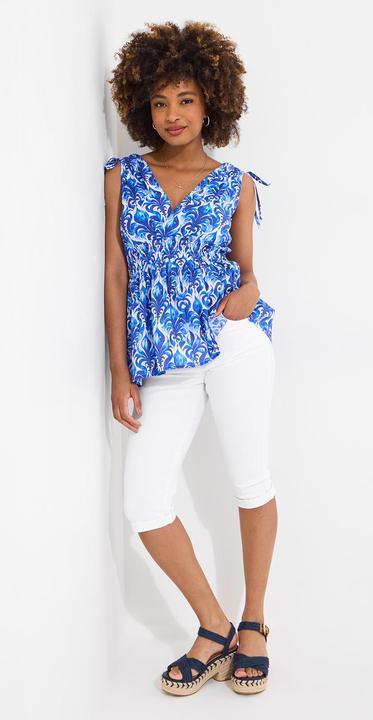 Produktbild Joe Browns Printed V-Neck Tie Shoulder Top (10)