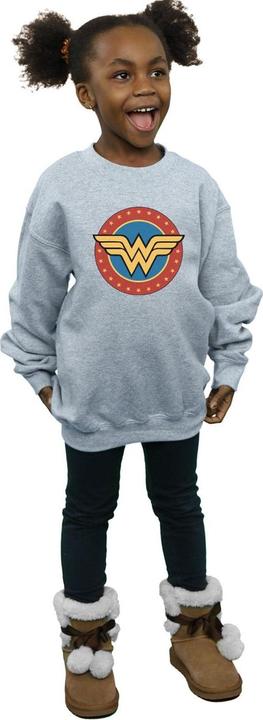 Immagine prodotto Wonder Woman Circle Logo Felpa Ragazze (152, 158)