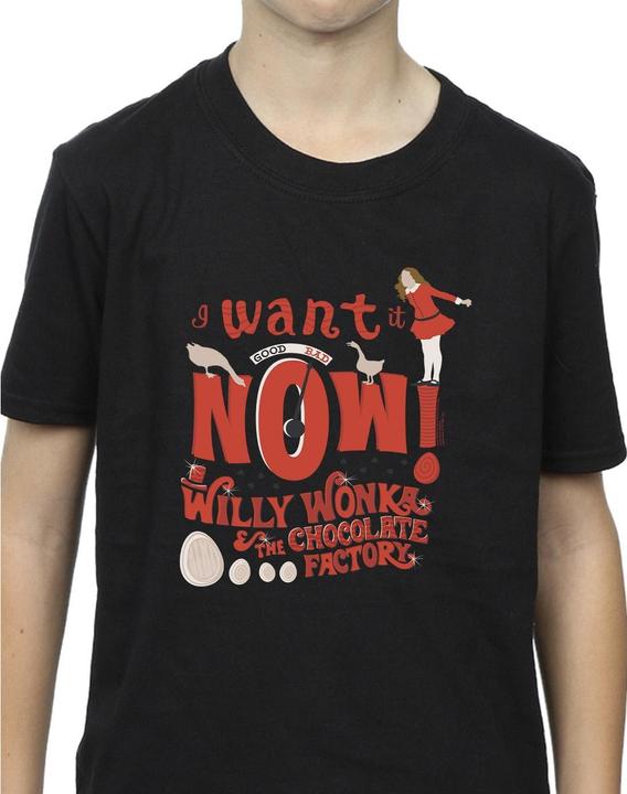 Image du produit Willy Wonka & the Chocolate Factory - T-shirt VERRUCA SALT WANT IT NOW - Garçon (128)