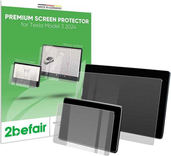 Produktbild 2befair Displayschutzfolie Matt/Klar für das Tesla Model 3/Y