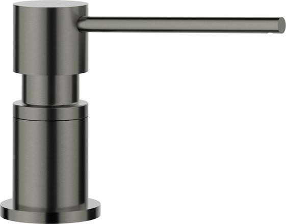Actual product image Blanco LATO washing-up liquid dispenser satin dark steel | Suitable for all kitchen mixer taps |