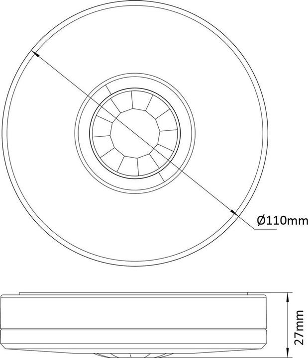 Actual product image Maclean Détecteur extérieur de mouvement infrarouge 360° MCE293 (Blanc) (8 m)