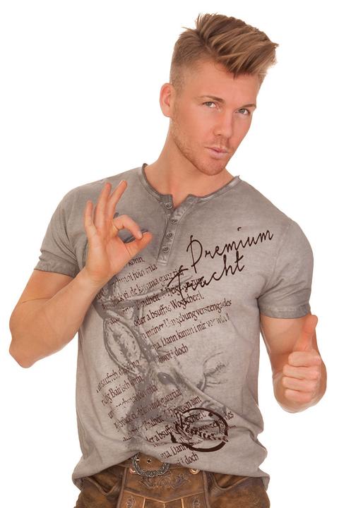Actual product image HangOwear Trachten T-shirt "Premium Tracht" by Grey (XL)