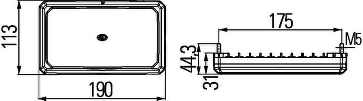 Actual product image Hella Worklight LED Flat Beam 1000 1000lm close-range illumination