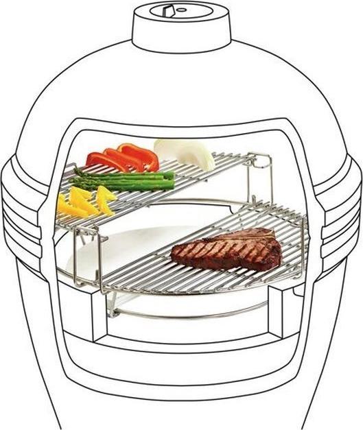Actual product image BBQ Master Split multilevel grill grate system XL Pro