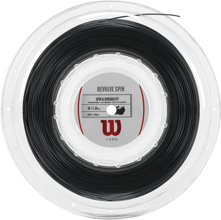 Actual product image Wilson Tennis String Revolve Spin 16 200m Black