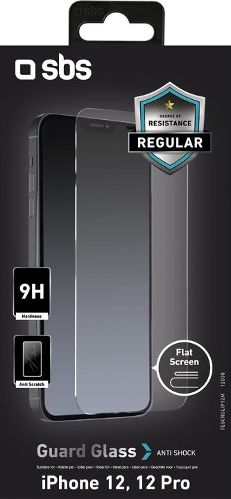 Image du produit SBS Protection d'écran en verre pour iPhone 12/12 Pro (1 pièce(s), Apple iPhone 12, Realme 12 Pro+)