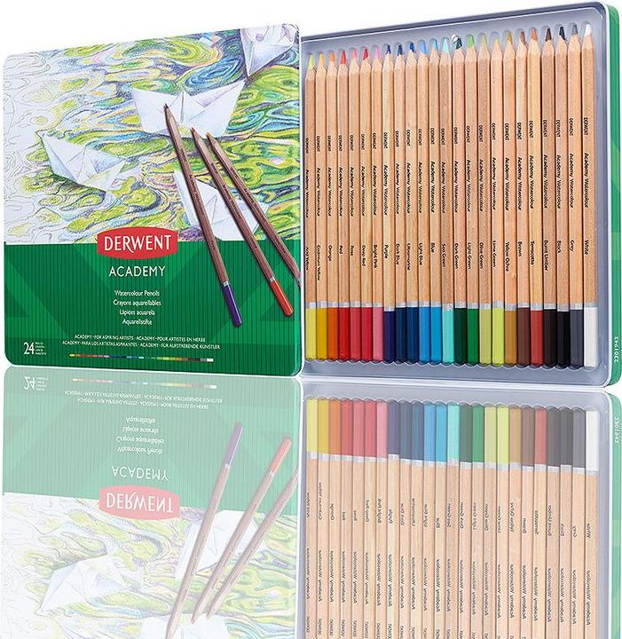 Actual product image Derwent Academy Watercolour Tin (Multicoloured, 24 x)