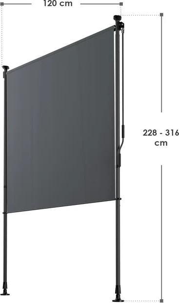 Actual product image Juskys Senkrechtmarkise Barbados (1.20 m)