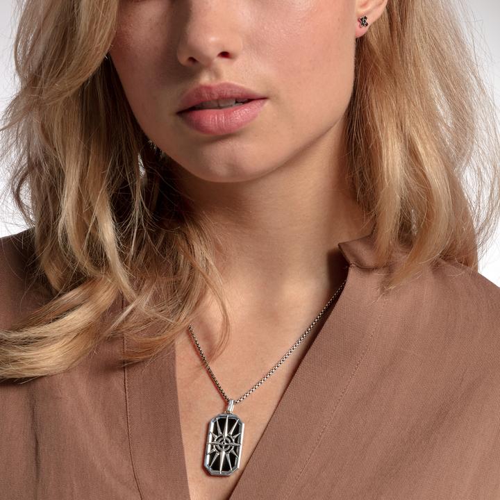 Actual product image Thomas Sabo Pendant compass star black (925 silver)