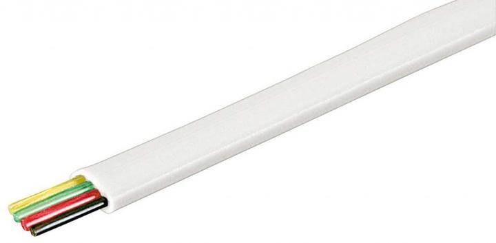 Produktbild Goobay Telefonflachkabel 100 m Rolle,AWG 28,CCA (kupferkaschiertes Aluminium), Weiss