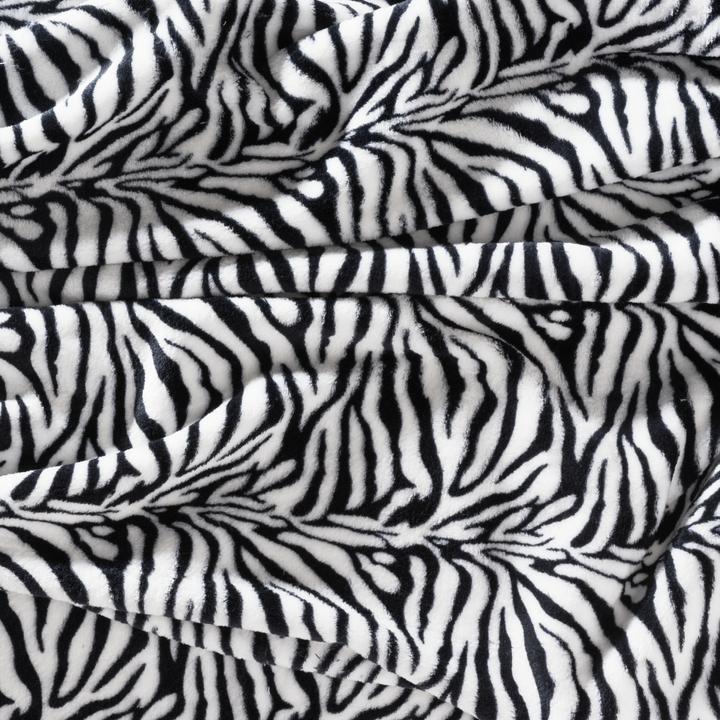 Actual product image VBS Fleece fabric "Animal fur zebra", 150 cm wide, by the metre