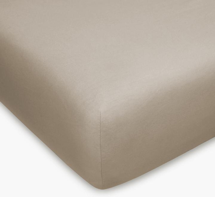 Actual product image Claire Fitted Sheet Jersey Taupe (90 x 200 cm)