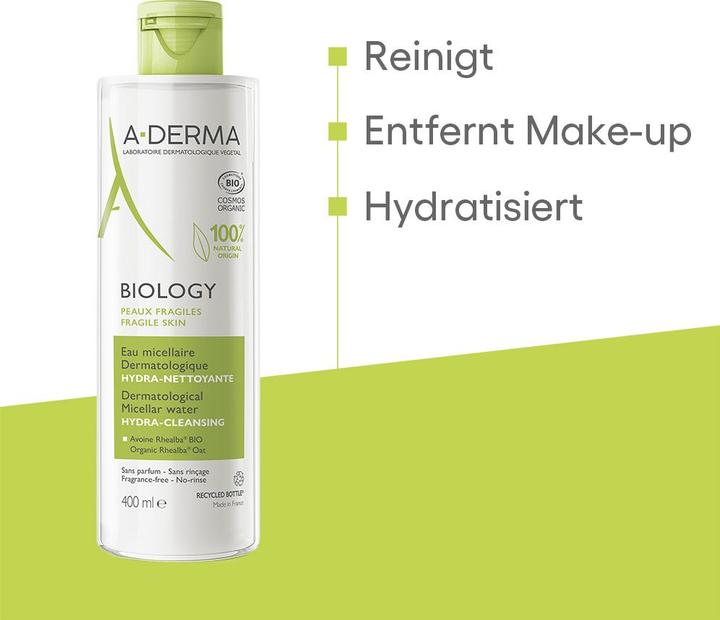 Actual product image A-Derma Biology Dermatological Micellar Water Hydra-Cleansing (Micelle water, 400 ml)