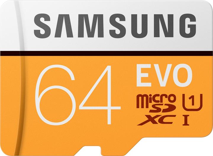 Samsung Evo (64 GB, microSDXC, U3, UHS-I)
