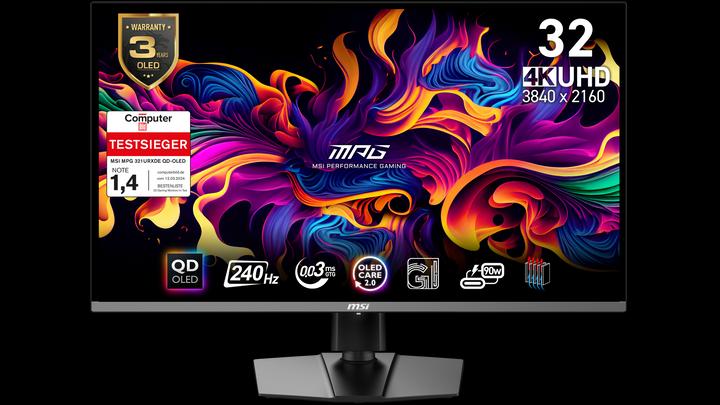 Actual product image MSI MPG 321URXDE QD-OLED (3840 x 2160 Pixels, 32")