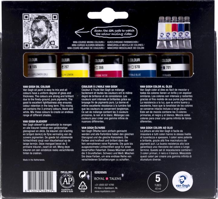 Produktbild Van Gogh Öl Farben 2820505 5x40 ml (Assortiert, 40 ml)