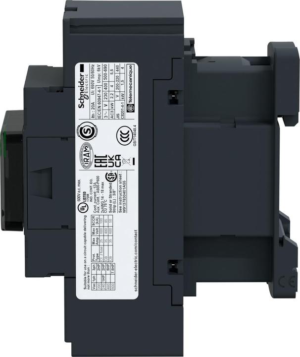 Image du produit Schneider Electric Contacteur 9 A 1C 1O 24 VCC LC1D093BD