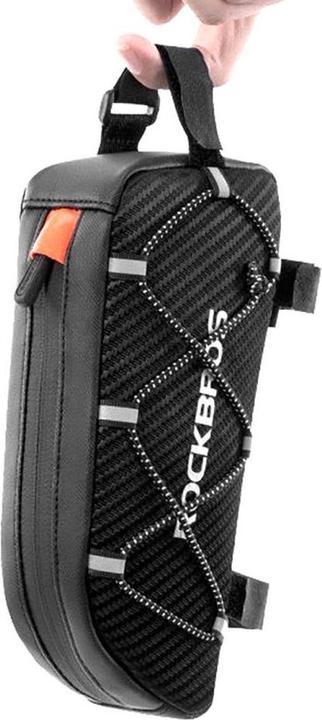 Produktbild Rockbros 039BK bicycle frame bag 1 l with braid - black (1 l, Rahmentasche)
