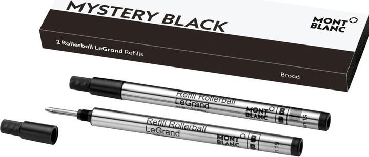 Actual product image Montblanc Cartridge B 128226 mystery black 2 pieces (Refill, Black, 0.60 mm)