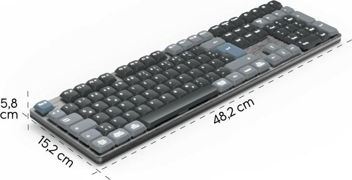 Actual product image Hama WK-800 Keyboard wireless grey (DE, Wireless)
