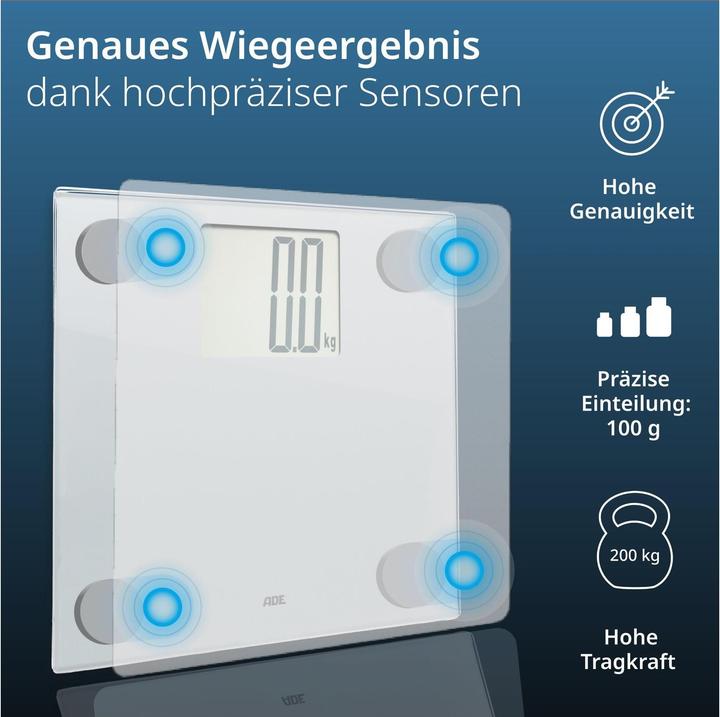 Produktbild ADE Digitale Körperwaage mit grossem Display (200 kg)