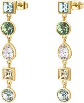 Produktbild Brosway - Long gold-plated earrings with colored crystals Symphonia BYM182