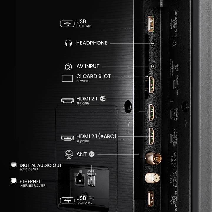 Immagine prodotto Hisense TV 75U6NQ (189 cm (75 pollici), nero/grigio scuro, UltraHD/4K, triplo sintonizzatore, Mini LED) (75", LED, 4K, 2024)